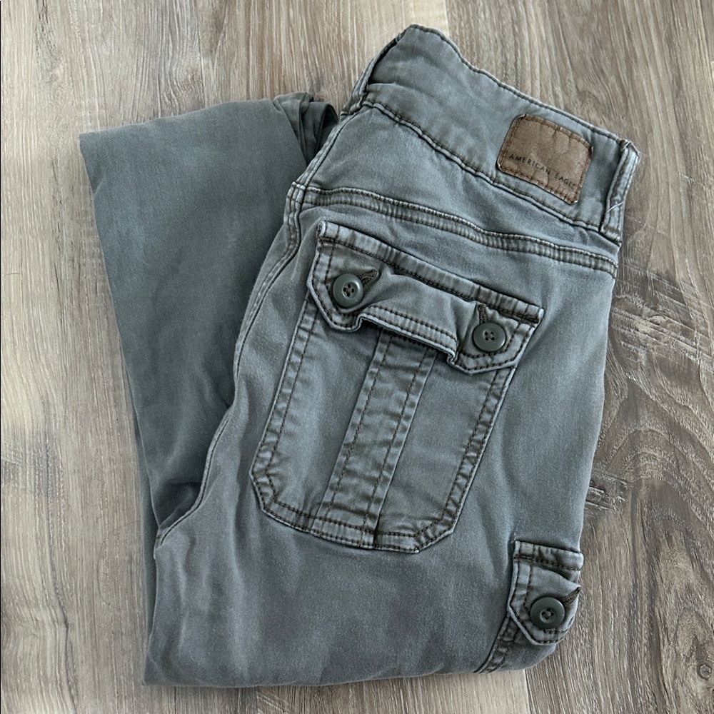 American Eagle Outfitters Faded Olive Super Stretch Pants